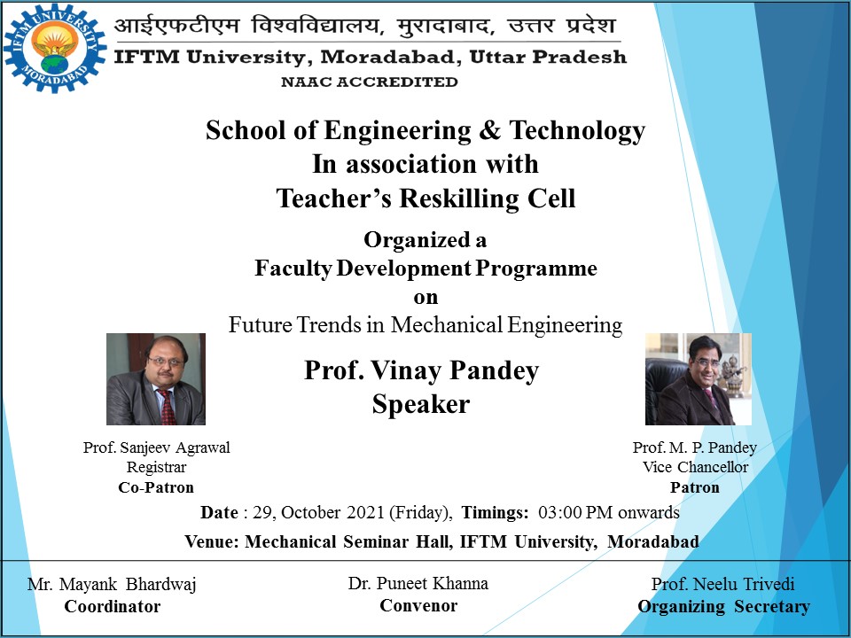 FDP on Future Trends in Mechanical Engineering