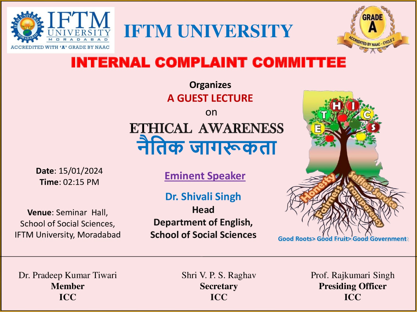 Guest Lecture on Ethical Awareness