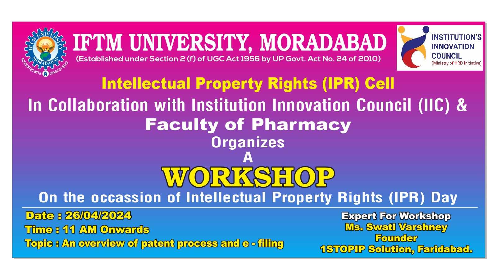 Workshop on IPR Day
