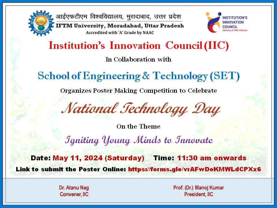 Poster making Competition on National Technology Day