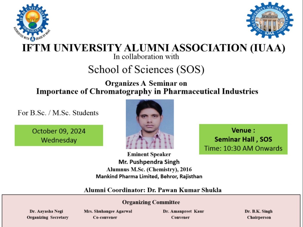 A Seminar on Importance of Chromatography in Pharmaceutical Industries