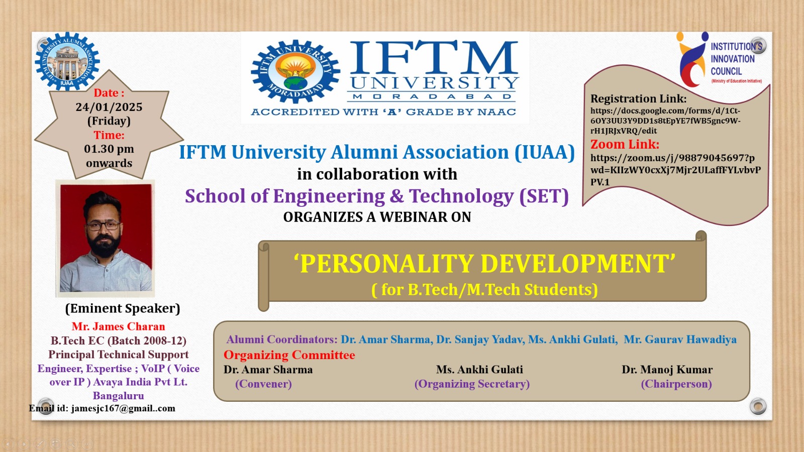 Webinar on Personality Development