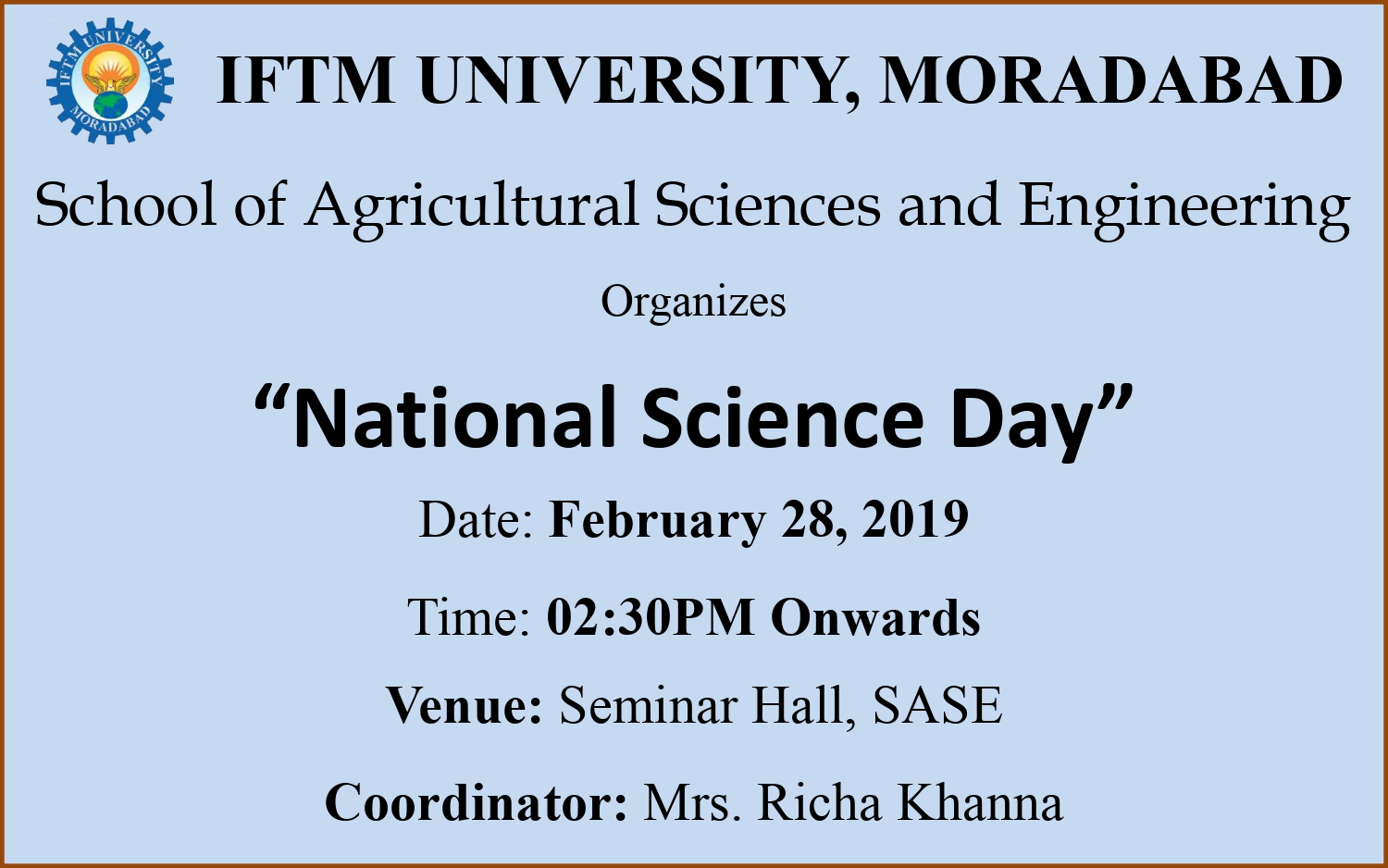 Lecture on National Science Day