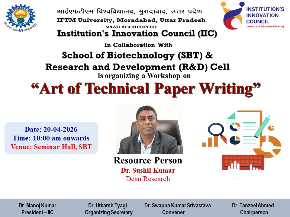A Workshop on Art of Technical Paper Writing
