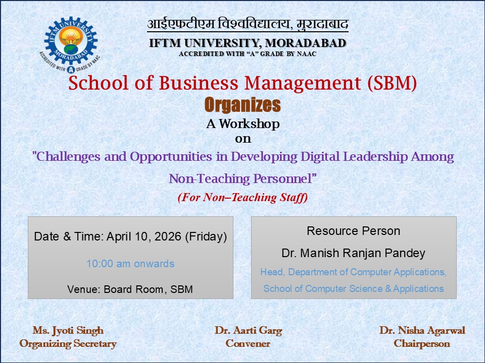 A Workshop on Challenges & Opportunities in Developing Digital Leadership Among Non-Teaching Personnel