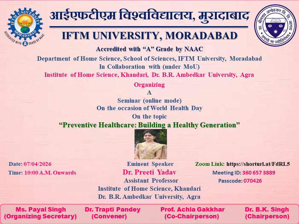 A Seminar (online mode) on World Health Day