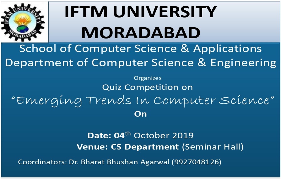 Quiz competition on emerging trends in computer science