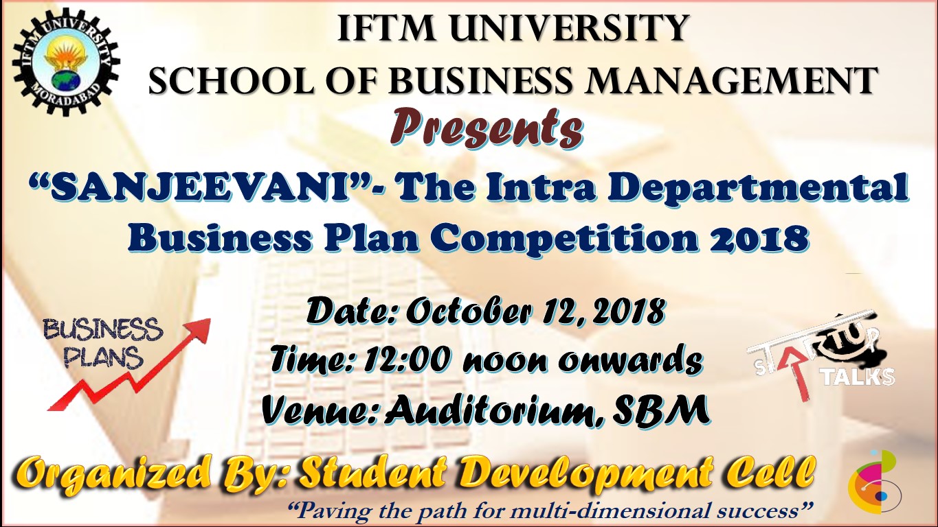“SANJEEVANI” – The Intra Departmental Business Plan Competition 2018